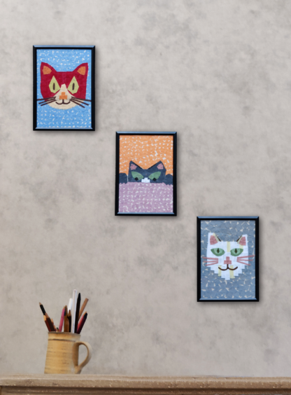 Cat Art Frame - Set of 3